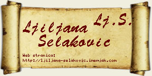 Ljiljana Selaković vizit kartica